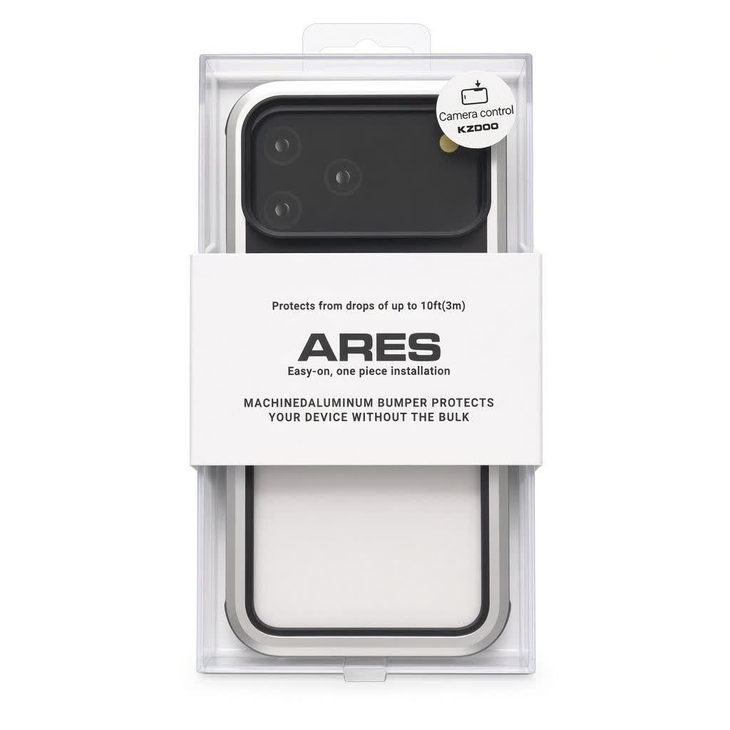 کاور کی-زد دوو مدل Ares مناسب برای iPhone 17 Pro/ نقره ای