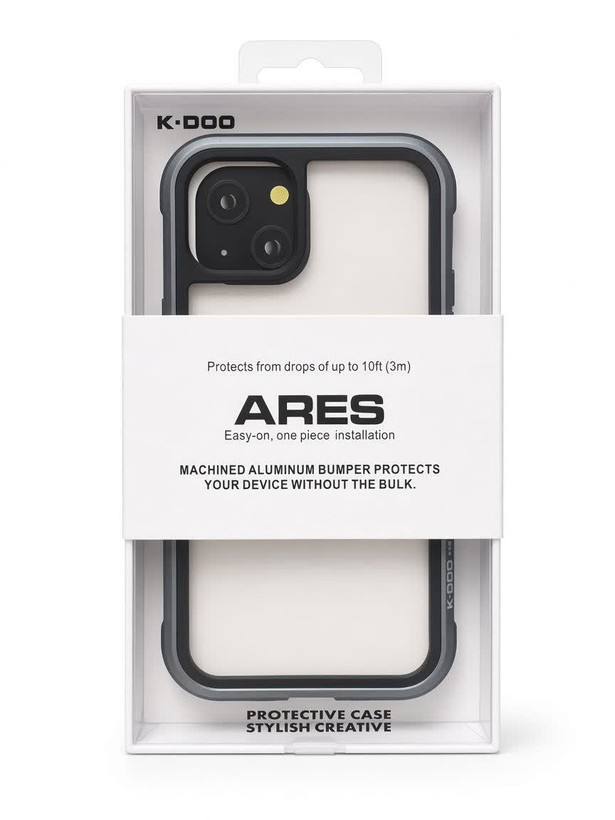 قاب گوشی K-DOO مدل Ares آیفون 13 نرمال/ طوسی
