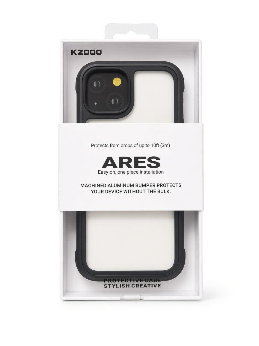 قاب گوشی K-DOO مدل Ares آیفون 15 نرمال/ مشکی
